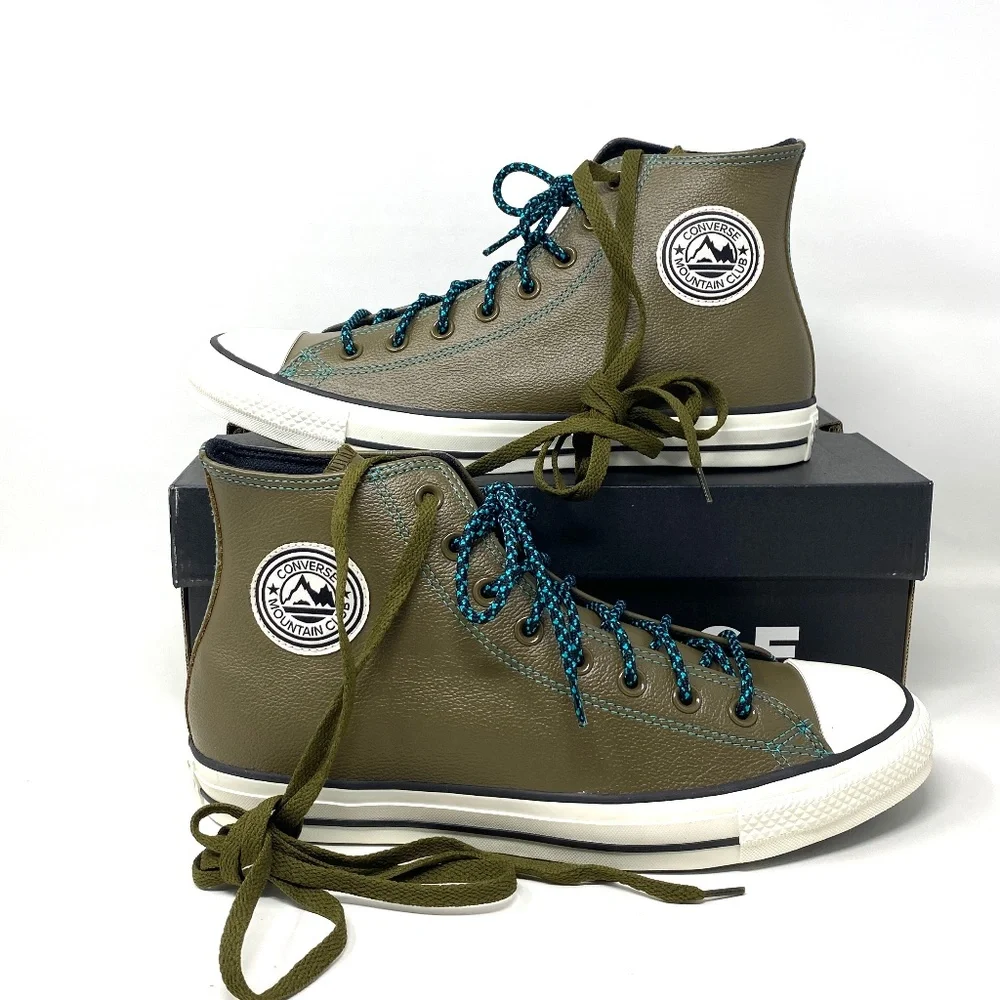 Converse Chuck Taylor All Star High Top Green Olive WomenLeather Sneakers165957C_2
